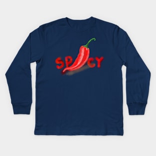 Spicy food Kids Long Sleeve T-Shirt